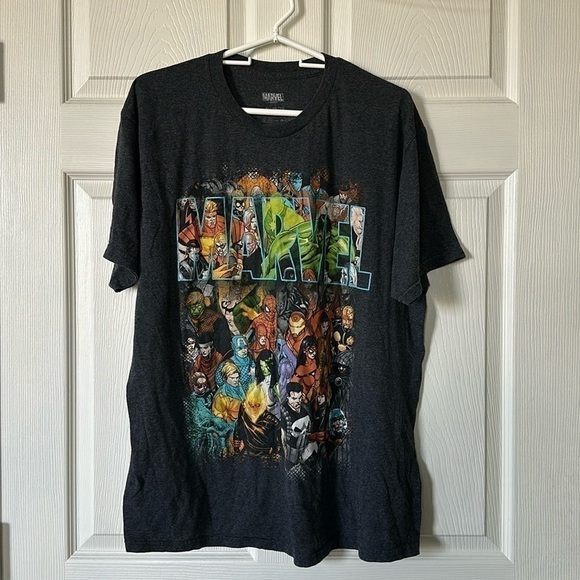 Marvel Gray T-Shirt Size L - Picture 1 of 4